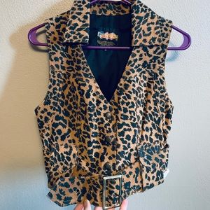 Vintage Cheetah Motorcycle Vest
